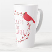 Vrede op aarde kerstcadeautjes latte mok (Rechterhoek)