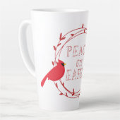 Vrede op aarde kerstcadeautjes latte mok (Linkerhoek)