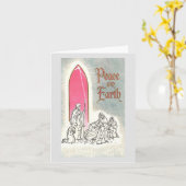 Vrede op Aarde Kerstfeest Kaart (Gele Bloem)