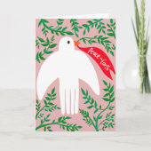 Vrede op aarde: kerstfeestdag met vogelpest kaart (Voorkant)