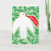 Vrede op aarde: kerstfeestdag met vogelpest kaart (Voorkant)