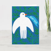 Vrede op aarde: kerstfeestdag met vogelpest kaart (Voorkant)