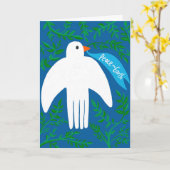 Vrede op aarde: kerstfeestdag met vogelpest kaart (Gele Bloem)