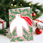 Vrede op aarde: kerstfeestdag met vogelpest kaart