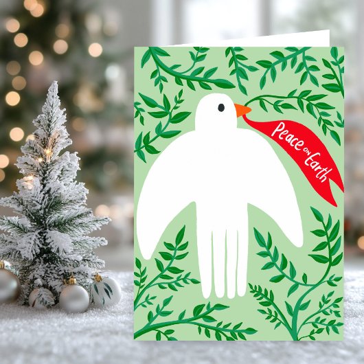 Vrede op aarde: kerstfeestdag met vogelpest kaart