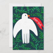 Vrede op aarde: kerstfeestdag met vogelpest kaart (Voorkant)