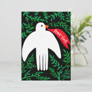 Vrede op aarde: kerstfeestdag met vogelpest kaart