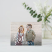 Vrede op aarde | kerstfeestfoto briefkaart (Staand voorkant)