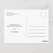 Vrede op aarde | kerstfeestfoto briefkaart (Achterkant)