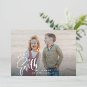 Vrede op aarde | kerstfeestfoto kaart (Staand voorkant)