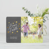 Vrede op aarde | Kerstfotokaart Feestdagenkaart (Staand voorkant)