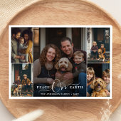 Vrede op Aarde Kerstgezin 5 Fotocollage Feestdagenkaart
