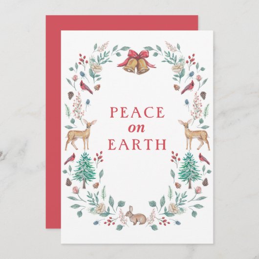 Vrede op Aarde - Kerstkaart - Geen foto (Voorkant / Achterkant)