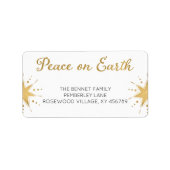 Vrede op aarde Kerstmis Adres Etiket (Voorkant)