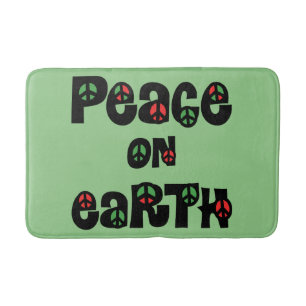 Vrede op aarde kerstmis badmat