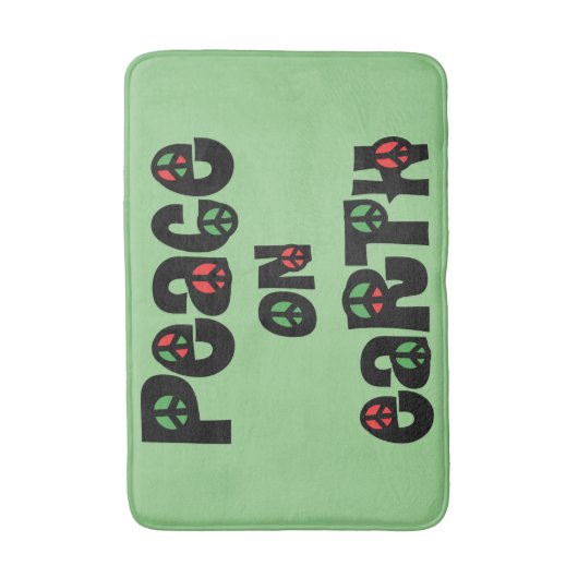 Vrede op aarde kerstmis badmat (Voorkant Verticaal)