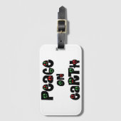 Vrede op aarde kerstmis bagagelabel (Voorkant (verticaal))