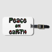 Vrede op aarde kerstmis bagagelabel (Voorkant (horizontaal))