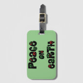 Vrede op aarde kerstmis bagagelabel (Voorkant (verticaal))