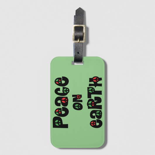 Vrede op aarde kerstmis bagagelabel (Voorkant (verticaal))