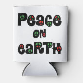 Vrede op aarde kerstmis blikjeskoeler (Voorkant)