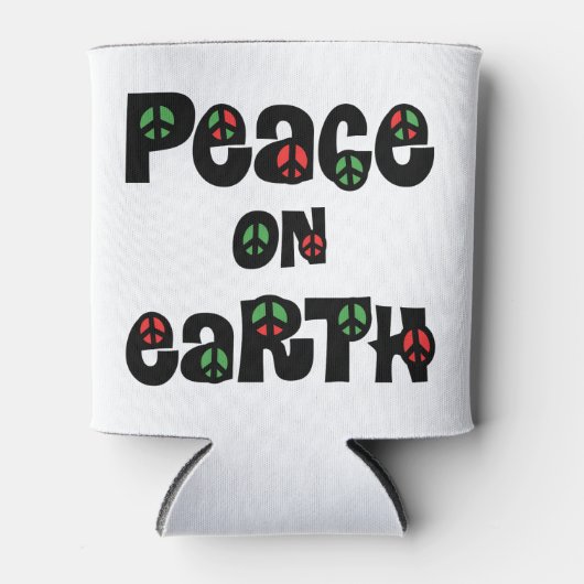 Vrede op aarde kerstmis blikjeskoeler (Voorkant)