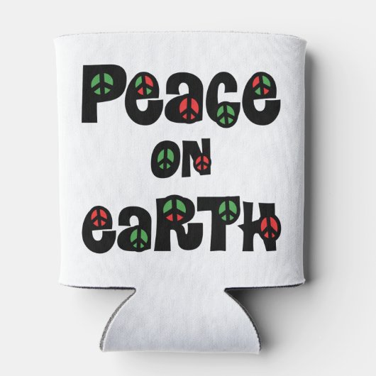 Vrede op aarde kerstmis blikjeskoeler (Achterkant)