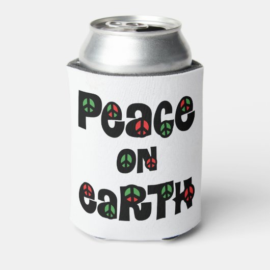 Vrede op aarde kerstmis blikjeskoeler (Blikje Achterkant)