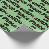 Vrede op aarde kerstmis cadeaupapier (Hoek)