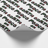 Vrede op aarde kerstmis cadeaupapier (Hoek)