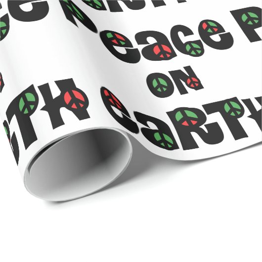 Vrede op aarde kerstmis cadeaupapier (Rol Hoek)