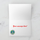 Vrede op Aarde kerstmis Feestdagen Kaart (Binnen)