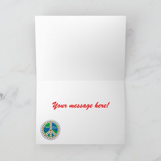 Vrede op Aarde kerstmis Feestdagen Kaart (Binnen)