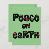 Vrede op aarde kerstmis feestdagenkaart (Voorkant / Achterkant)