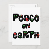 Vrede op aarde kerstmis feestdagenkaart (Voorkant / Achterkant)