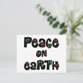 Vrede op aarde kerstmis feestdagenkaart (Staand voorkant)