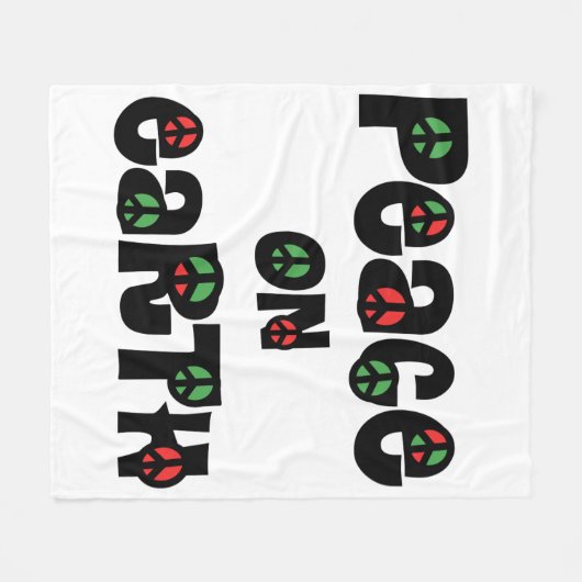 Vrede op aarde kerstmis fleece deken (Voorkant (Horizontaal))