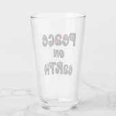 Vrede op aarde kerstmis glas (Achterkant)