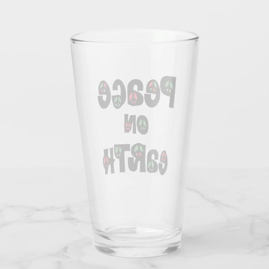 Vrede op aarde kerstmis glas (Achterkant)