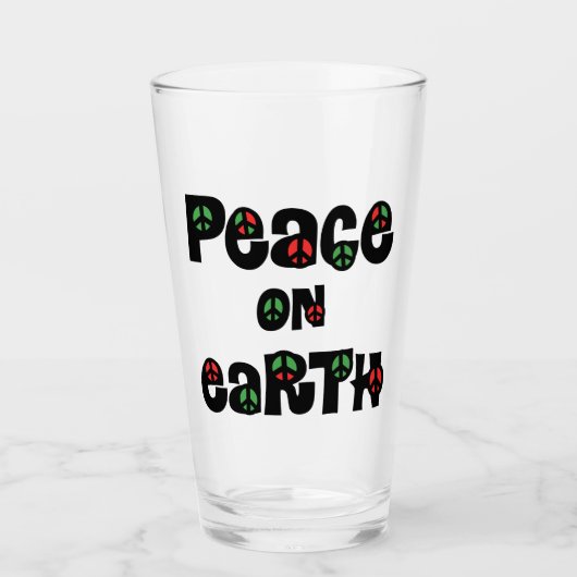 Vrede op aarde kerstmis glas (Voorkant)