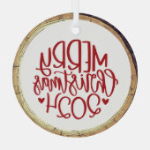 Vrede Op Aarde Kerstmis Glas Ornament (Achterkant)
