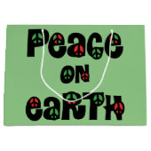 Vrede op aarde kerstmis groot cadeauzakje (Voorkant)