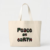Vrede op aarde kerstmis grote tote bag (Voorkant)