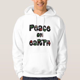 Vrede op aarde kerstmis hoodie