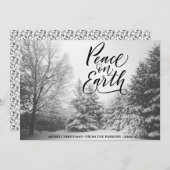 Vrede op aarde | Kerstmis in het winterlandschap Feestdagenkaart (Voorkant / Achterkant)
