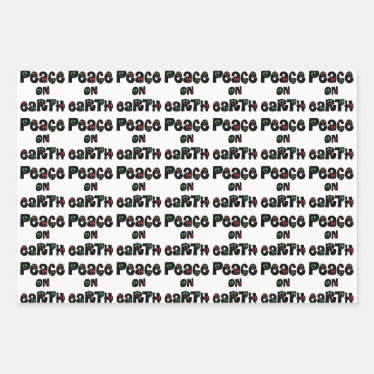 Vrede op aarde kerstmis inpakpapier vel (Voorkant 2)