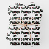 Vrede op aarde kerstmis inpakpapier vel (In situ)