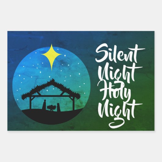 Vrede op aarde kerstmis inpakpapier vel (Voorkant 2)