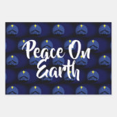 Vrede op aarde kerstmis inpakpapier vel (Voorkant)