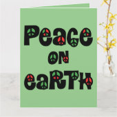 Vrede op aarde kerstmis kaart (Gele Bloem)